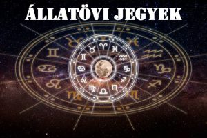 Állatövi jegyek illusztráció a csillagjegyek szimbólumaival