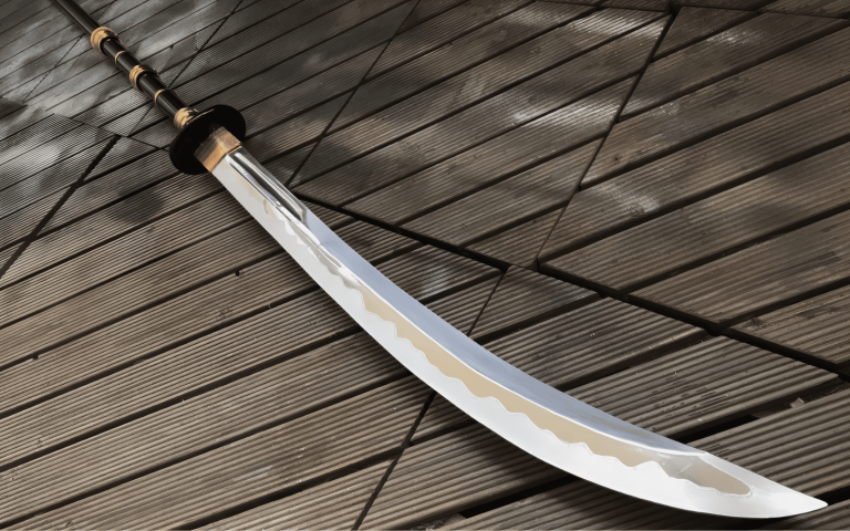 Naginata traditional curved Japanese polearm weapon