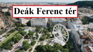 Deák Ferenc tér central square in Budapest with lively surroundings